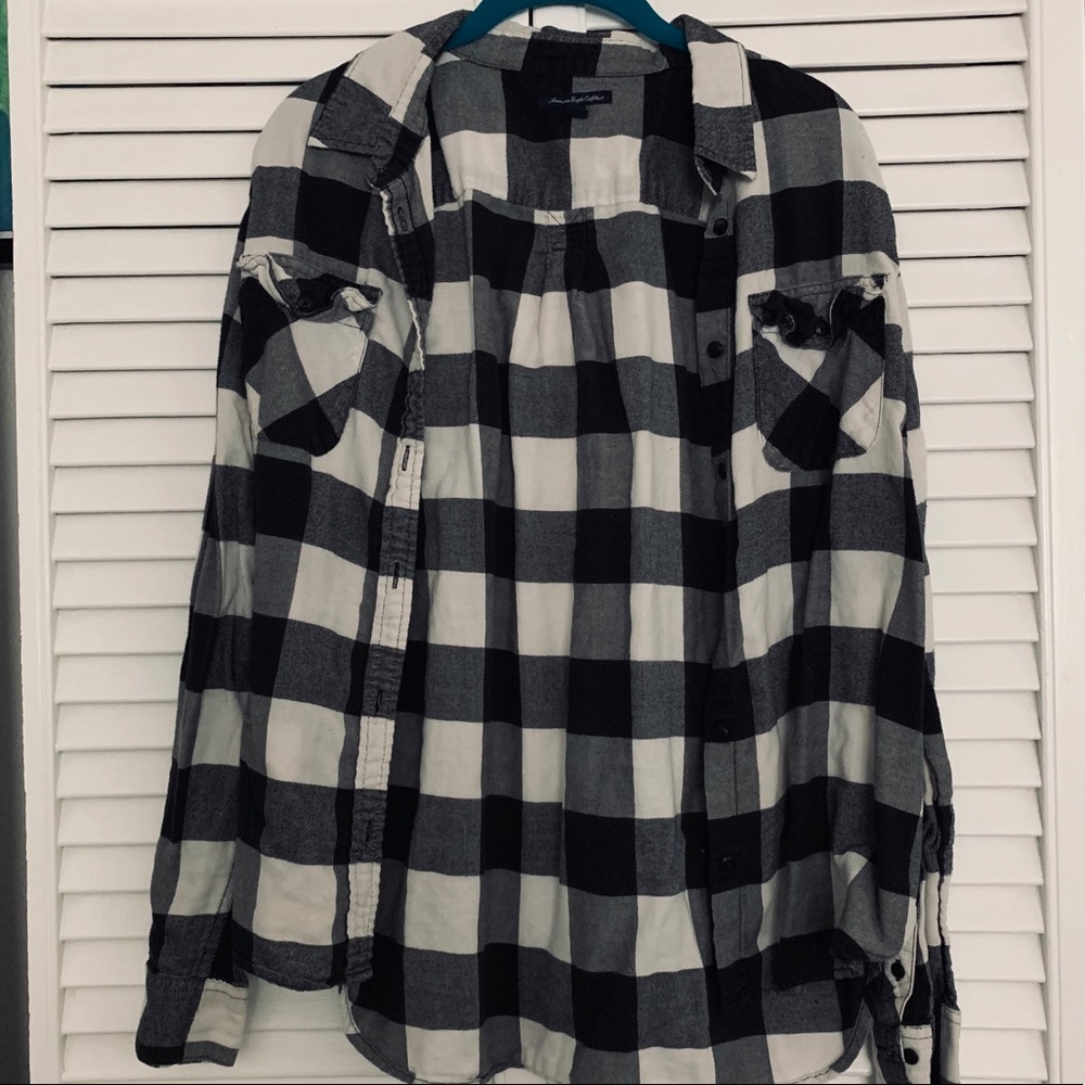 American Eagle Black/White Flannel